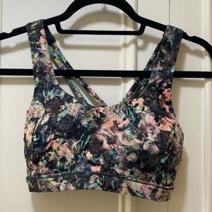 Lululemon floral print strappy bra
